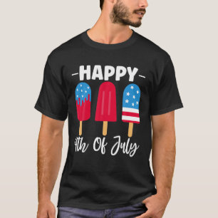 Glückwunsch 4. Juli Popsicle Patriotic USA Amerika T-Shirt