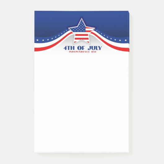 Glückwunsch 4. Juli Post-it-Hinweise Post-it Klebezettel (Vorderseite)