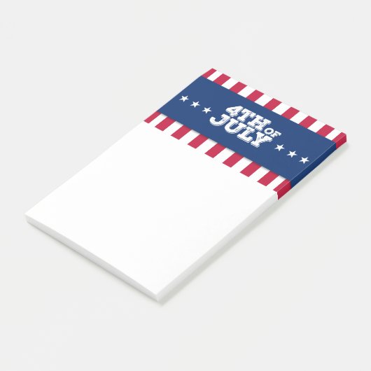 Glückwunsch 4. Juli Post-it Klebezettel (angewinkelt)