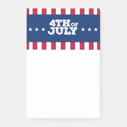 Glückwunsch 4. Juli Post-it Klebezettel (Vorderseite)