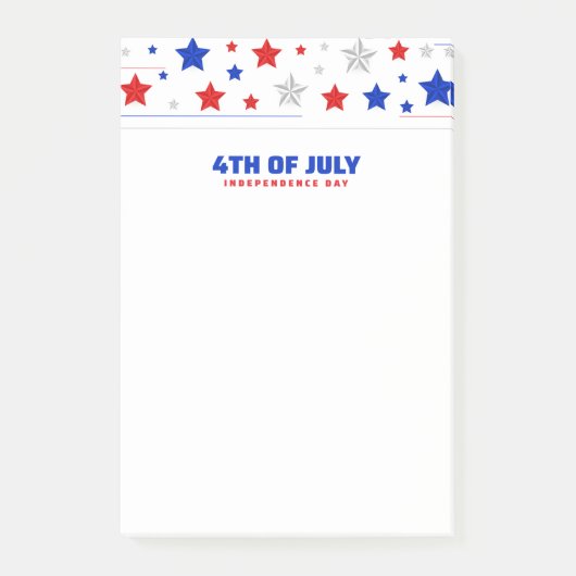 Glückwunsch 4. Juli Post-it Klebezettel (Vorderseite)