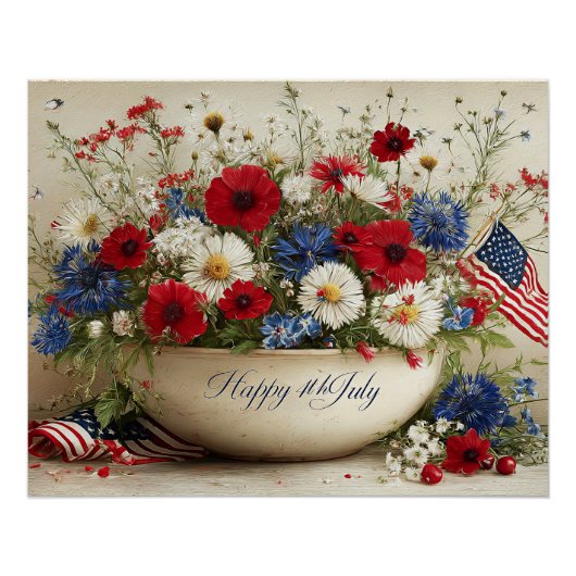 Glückwunsch 4. Juli Poster (Vorderseite)