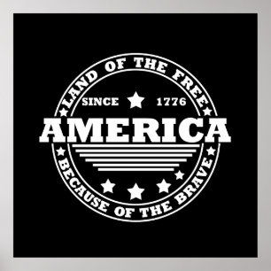 Glückwunsch 4. Juli Poster