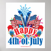 Glückwunsch 4. Juli Poster (Vorne)