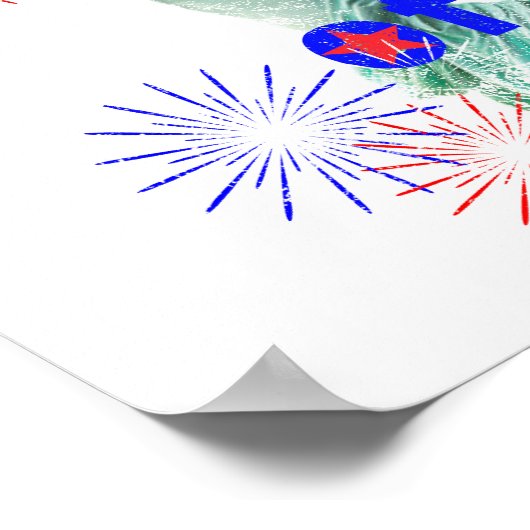 Glückwunsch 4. Juli Poster (Ecke)