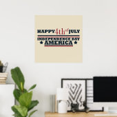 Glückwunsch 4. Juli Poster (Heimbüro)