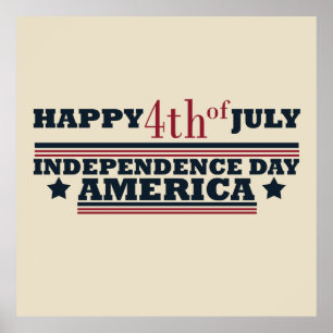 Glückwunsch 4. Juli Poster