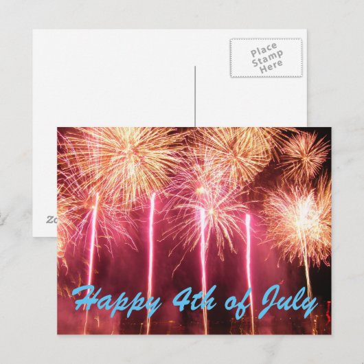 Glückwunsch 4. Juli Postkarte (Vorne/Hinten)