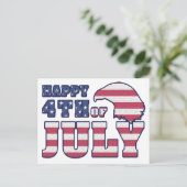 Glückwunsch 4. Juli Postkarte (Stehend Vorderseite)