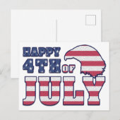 Glückwunsch 4. Juli Postkarte (Vorne/Hinten)
