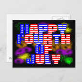 Glückwunsch 4. Juli Postkarte (Vorne/Hinten)