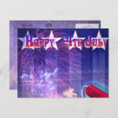 Glückwunsch 4. Juli Postkarte (Vorne/Hinten)