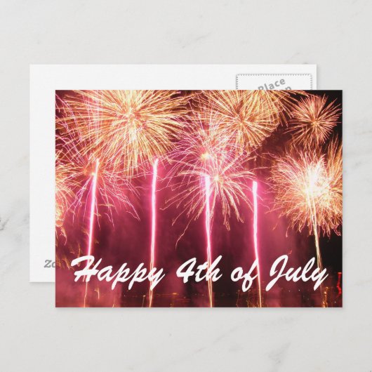 Glückwunsch 4. Juli Postkarte (Vorne/Hinten)