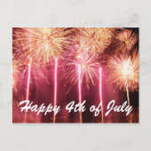 Glückwunsch 4. Juli Postkarte (Vorderseite)