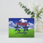 Glückwunsch 4. Juli Postkarte (Stehend Vorderseite)