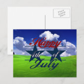 Glückwunsch 4. Juli Postkarte (Vorne/Hinten)