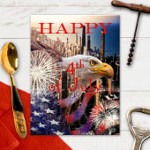 Glückwunsch 4. Juli Postkarte