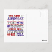 Glückwunsch 4. Juli Postkarte (Rückseite)