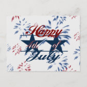 Glückwunsch 4. Juli Postkarte (Vorderseite)