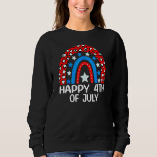 Glückwunsch 4. Juli Rainbow Independence Day USA M Sweatshirt
