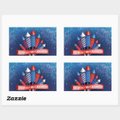 Glückwunsch 4. Juli Rechteckiger Aufkleber (Blatt)