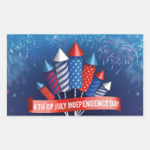 Glückwunsch 4. Juli Rechteckiger Aufkleber (Vorderseite)
