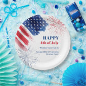 Glückwunsch 4. Juli Red White and Blue Summer Part Pappteller (Party)