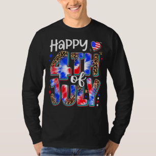 Glückwunsch 4. Juli Red White Blue American Flag P T-Shirt