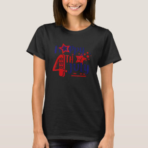 Glückwunsch 4. Juli Red White Blue American Flag T-Shirt