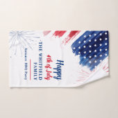 Glückwunsch 4. Juli Red White Blue Family Party Handtuch (Handtuch)