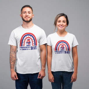 Glückwunsch 4. Juli Red White und Blue Boho Design T-Shirt