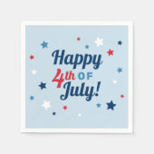 Glückwunsch 4. Juli Red White und Blue Patriotic Serviette (Vorderseite)