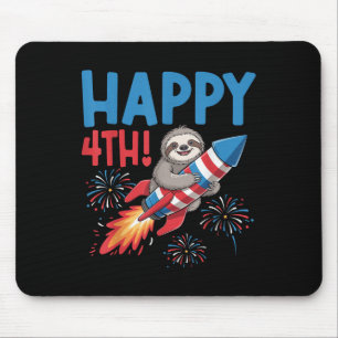 Glückwunsch 4. Juli Rocket Fireworks American Patr Mousepad
