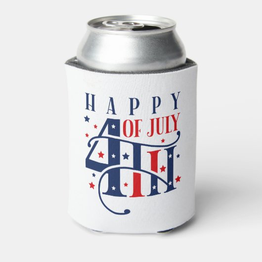 Glückwunsch 4. Juli Rot Weiß und Blau Dosenkühler (Kanne Rückseite)