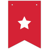 Glückwunsch 4. Juli Rot Weiß und Blau Wimpelkette (Erste Fahne)