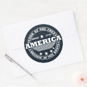 Glückwunsch 4. Juli Runder Aufkleber (Umschlag)