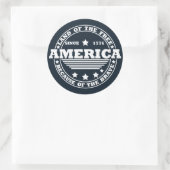 Glückwunsch 4. Juli Runder Aufkleber (Tasche)