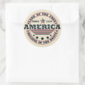 Glückwunsch 4. Juli Runder Aufkleber (Tasche)