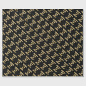 Glückwunsch 4. Juli schwarz glänzendes Packpapier (Flach)