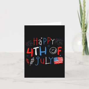 Glückwunsch 4. Juli Shirts Kids Patriotic American Karte