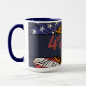 Glückwunsch 4. Juli Sonnenblume Tasse (Links)