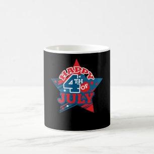 Glückwunsch 4. Juli Star - USA Flagge - LIEBE USA Kaffeetasse