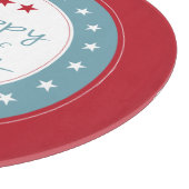 Glückwunsch 4. Juli Stars Glass Cutting Board Schneidebrett (Ecke)