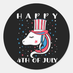 Glückwunsch 4. Juli Tag der Unabhängigkeit Amerika Runder Aufkleber