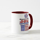 Glückwunsch 4. Juli - Tasse (VorderseiteRechts)