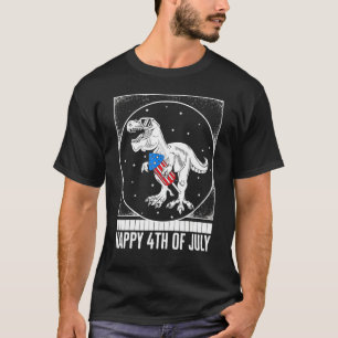 Glückwunsch 4. Juli Trex Rocket USA Flag unabhängi T-Shirt
