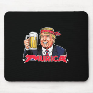 Glückwunsch 4. Juli Trump Amerikanische Flagge Mer Mousepad