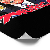 Glückwunsch 4. Juli Trump Amerikanische Flagge Mer Poster (Ecke)