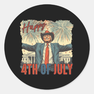 Glückwunsch 4. Juli Trump Unabhängigkeitstag 1 Runder Aufkleber