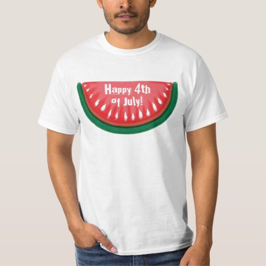 Glückwunsch 4. Juli Typ Wassermelon Wert tee (Vorderseite)